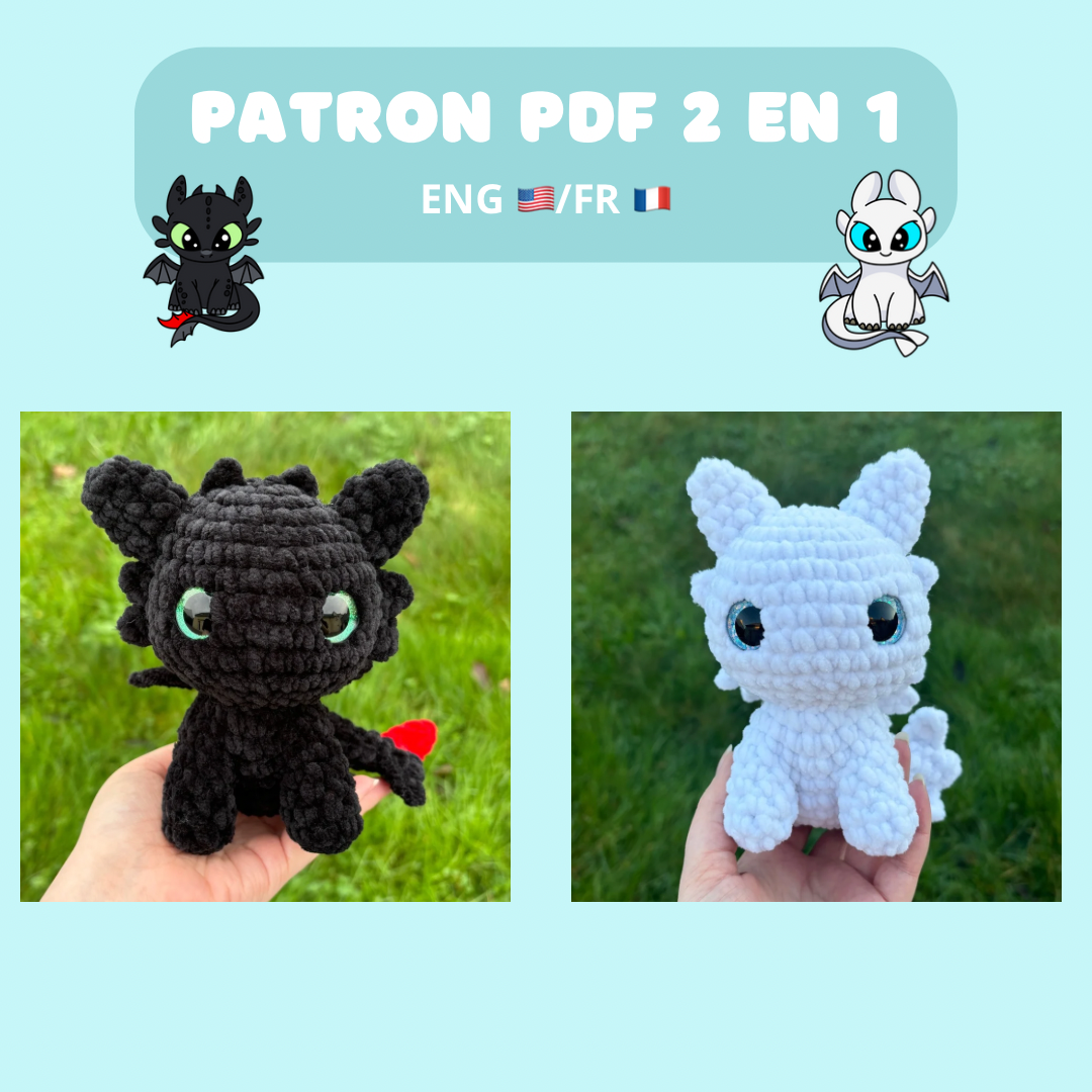 Bundle Patron 2 en 1 : Krokmou et Furie éclair