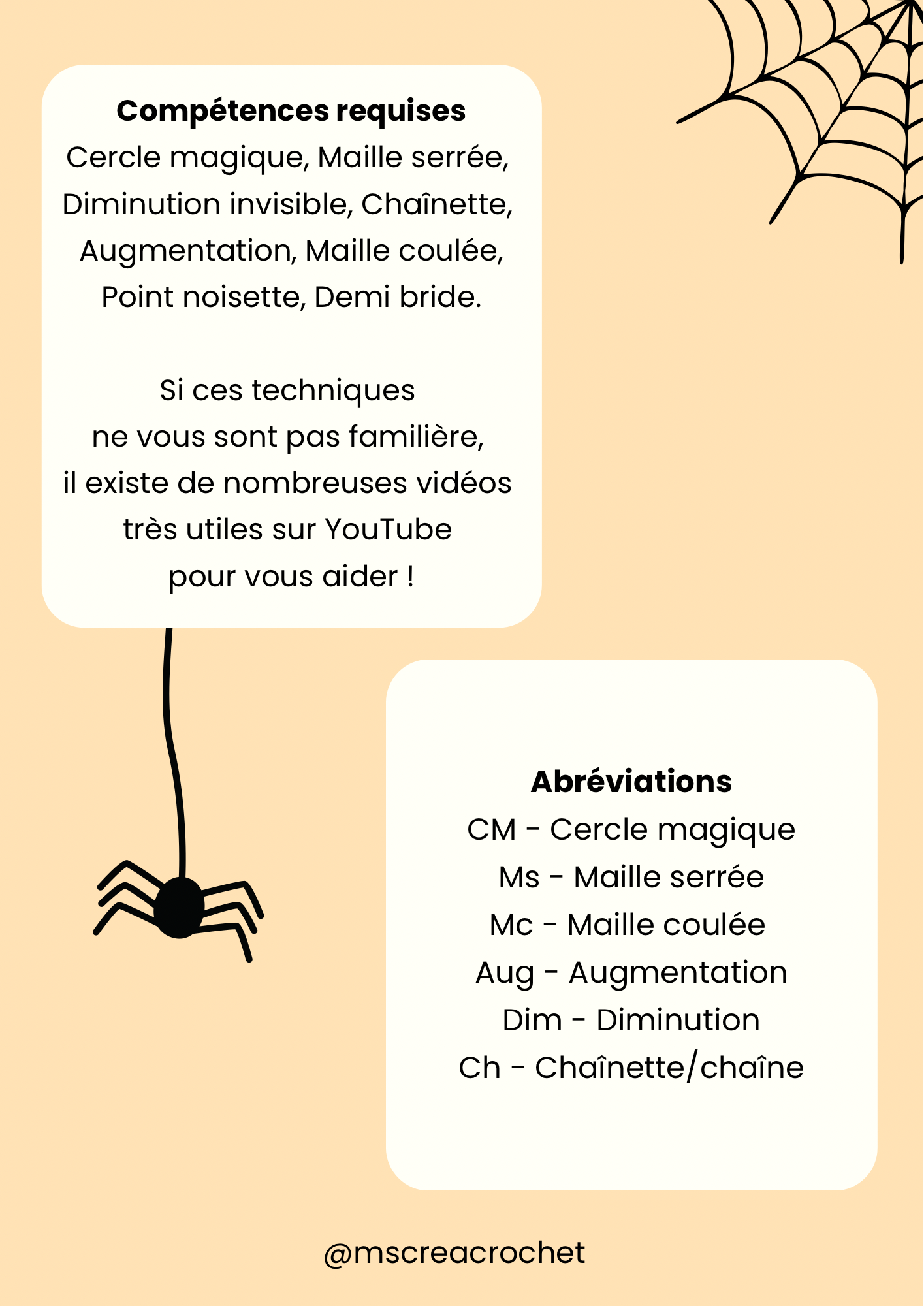 Patron araignée 🕷️
