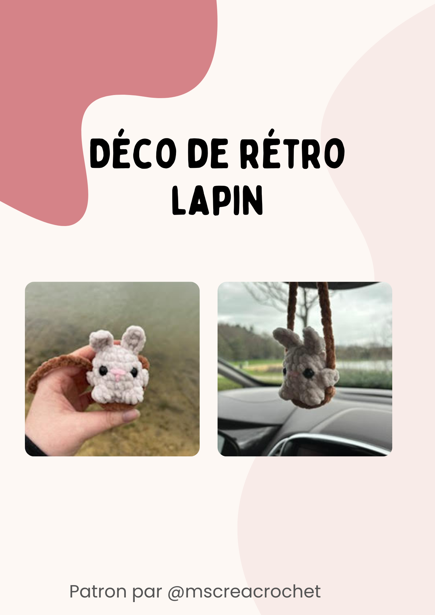 Patron lapin pour rétroviseur