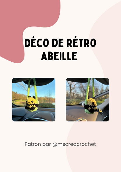 Patron abeille pour rétroviseur