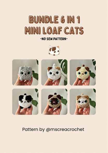 Patron mini chat brioche