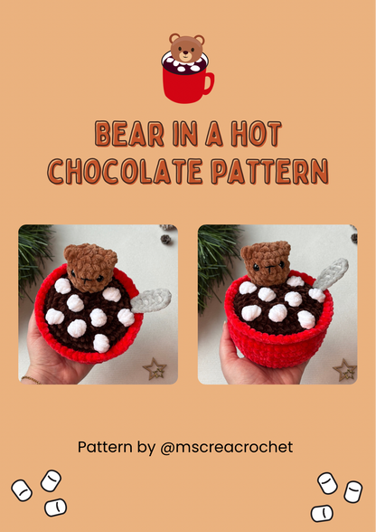 Patron ours chocolat chaud 🐻