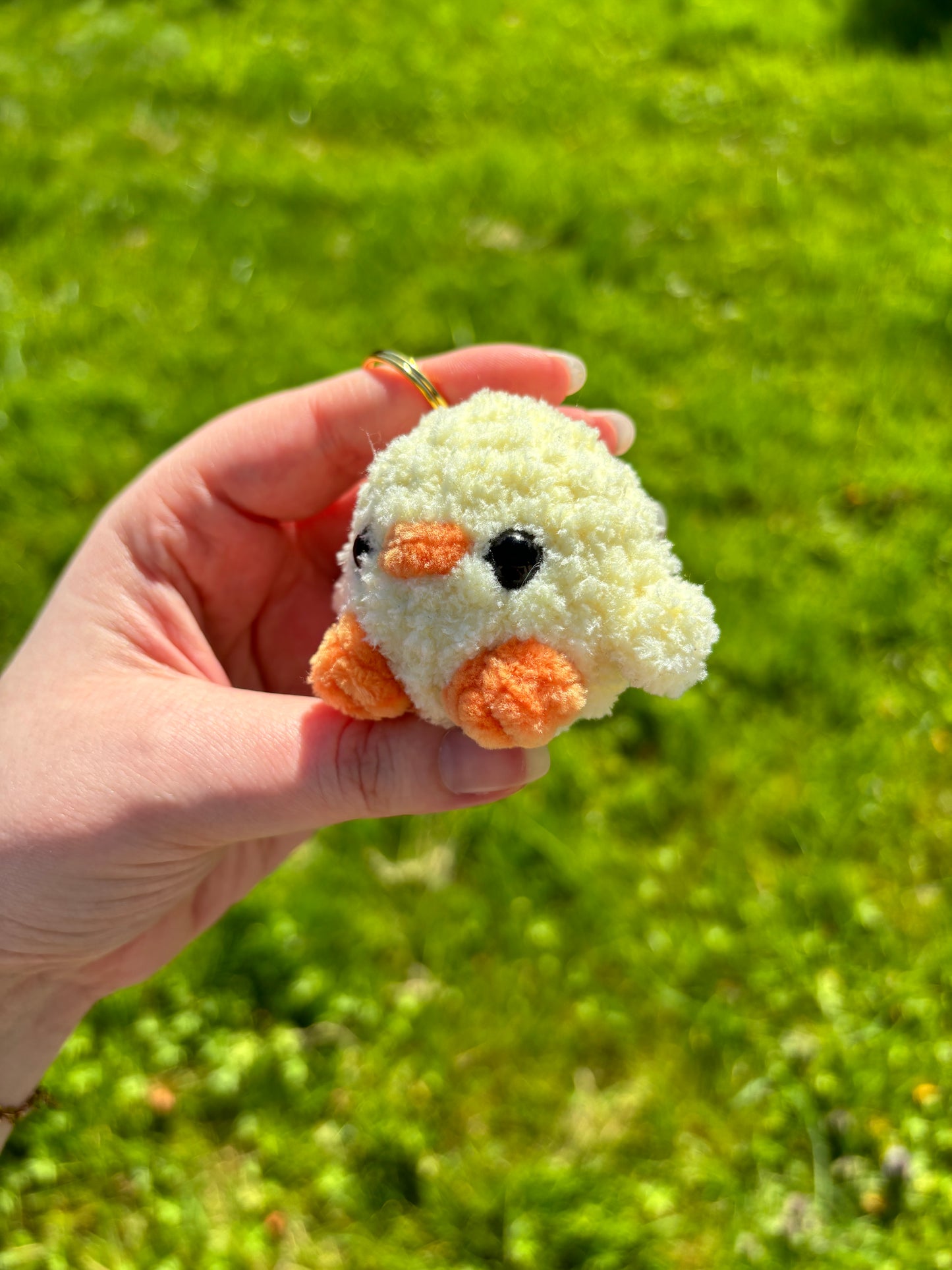 Porte-clés poussin tout fluffy
