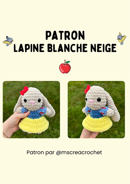 Patron Lapine Blanche Neige 🍎